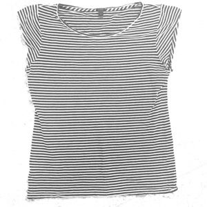 J Crew Navy/White stripe tee SZ L